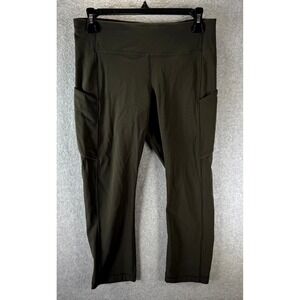 Lululemon Speed Up Crop‎ 21" Legging Women's 8 Evergreen Running Elastic Waist